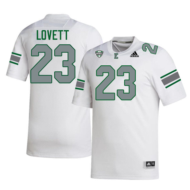 Eastern Michigan Eagles #23 Eli Lovett College Football Jerseys Stitched-White